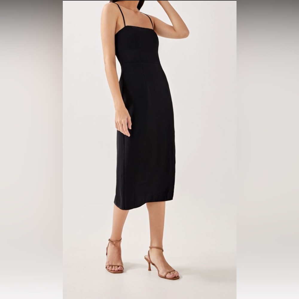 Fame and Partners Slip Sheath dress Side slit Midi 2 formal